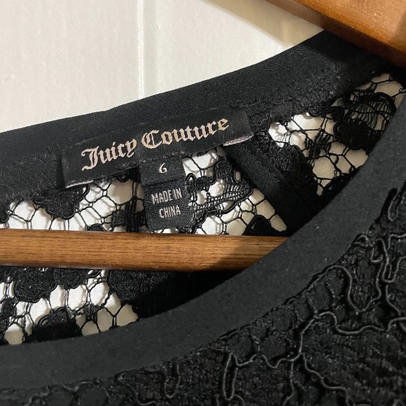 Juicy Couture Black Lace Overlay Dress - Picture 2 of 10